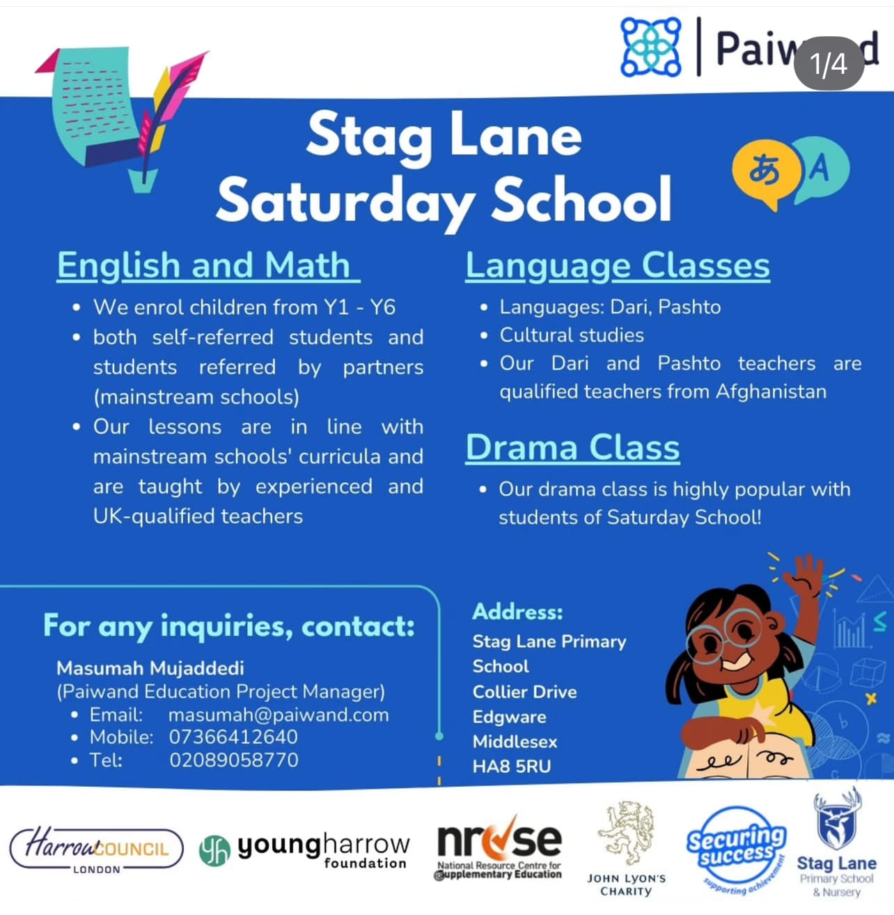 Stag Lane Saturday School